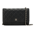 Classic Wallet On Chain, &pound;1,500, Handbags, Black, Lambskin Leather, Front view